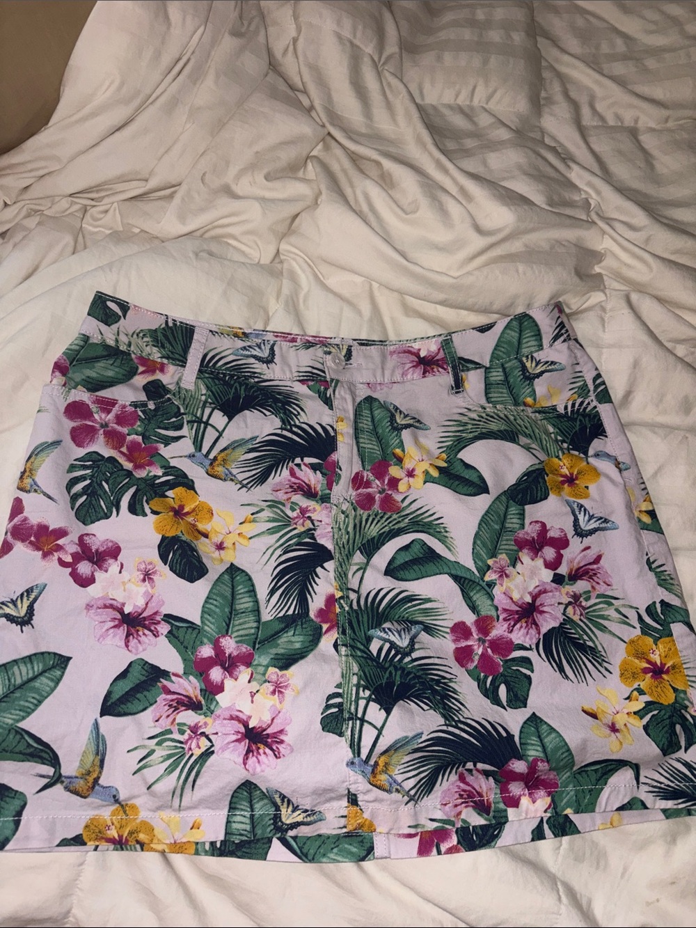 Trendy Tropical Floral Mini Skort🔥